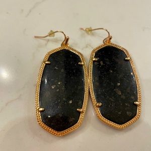 Kendra Scott earrings- black w/ Rose Gold